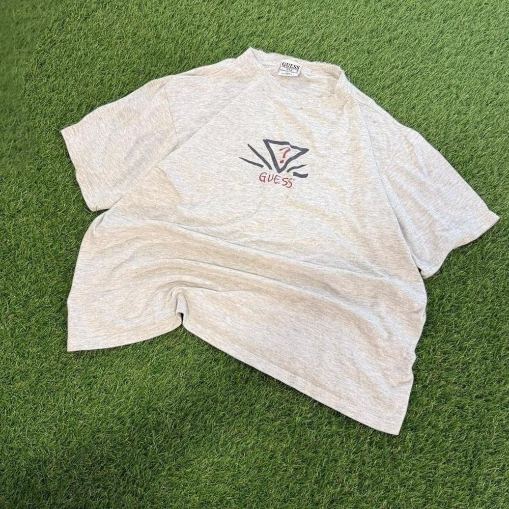 Vintage Guess grey crop top large